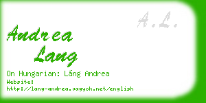 andrea lang business card